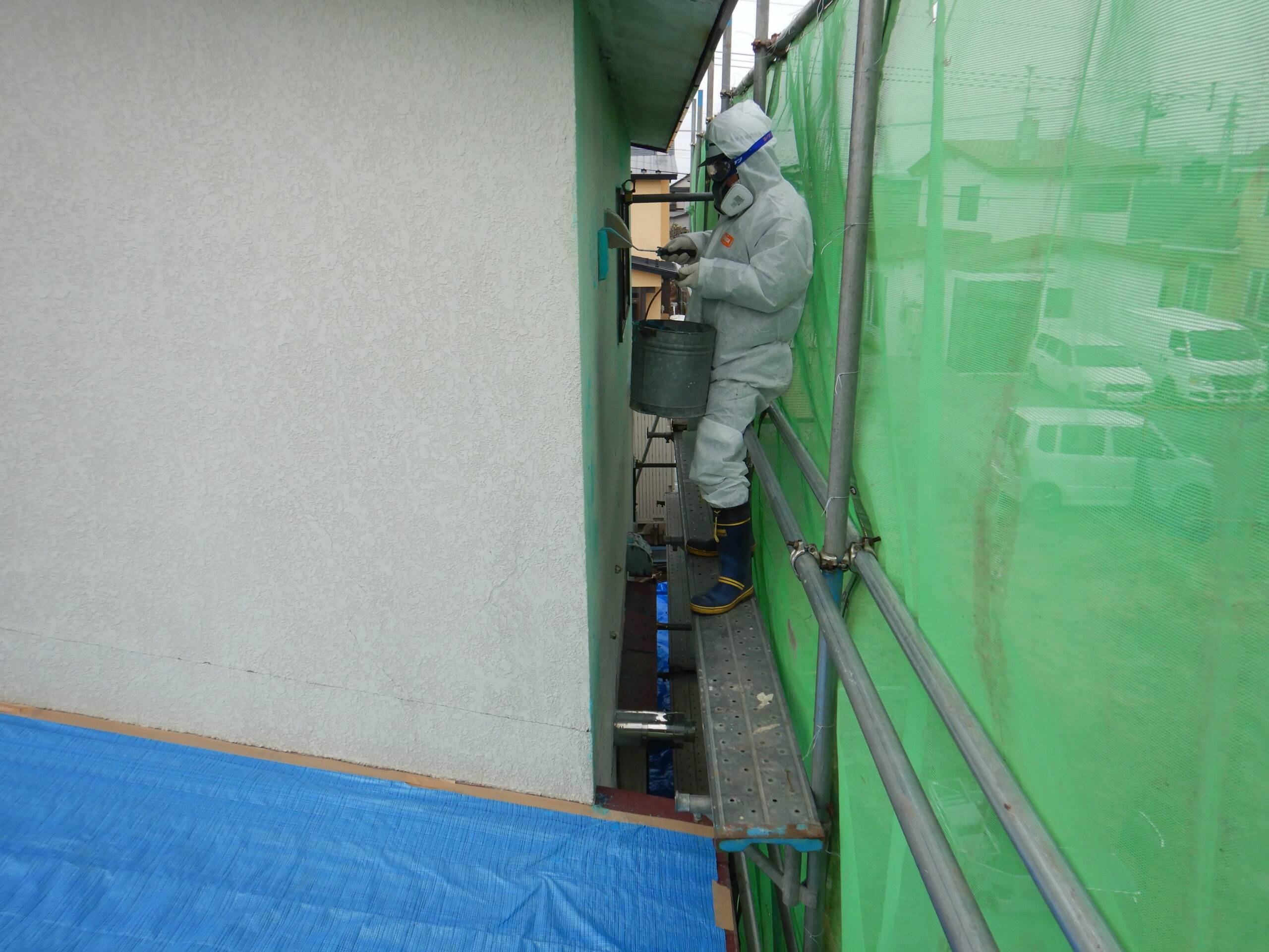 外壁塗装材撤去（剥離剤塗布）2